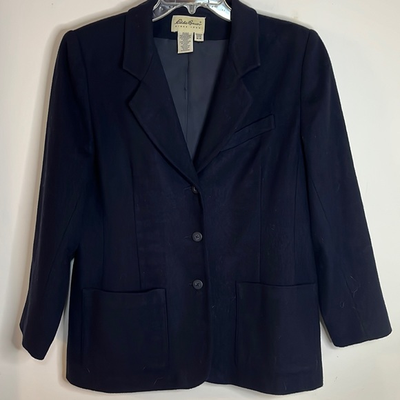 Eddie Bauer Jackets & Blazers - Eddie Bauer Blazer Women's MP Notched Collar 3 Button Wool Blend Jacket